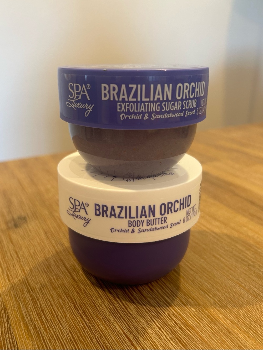 SPA Luxury Brazilian Orchid & Sandalwood Exfoliating Sugar Scrub & Body Butter